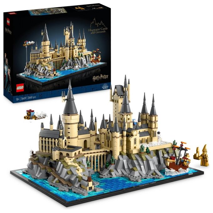 LEGO Harry Potter 76419 Castello e Parco di Hogwarts, Grande Set con Torre dell'Astronomia, Sala Grande e Camera dei Segreti