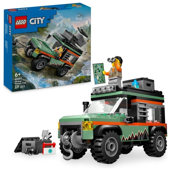LEGO Set Fuoristrada di Montagna 4x4 60447 City Great Vehicles Avventura Costruibile
