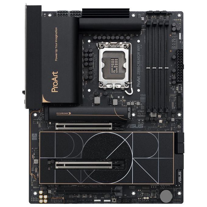 ASUS ProArt Z890-CREATOR WIFI Scheda Madre Intel ATX 16212 Fasi di Alimentazione Slot DDR5 PCIe 5.0 per GPU di Nuova Generazione 5 Slot M.2 Due Porte Thunderbolt 5 Type-C WiFi 7 Nera