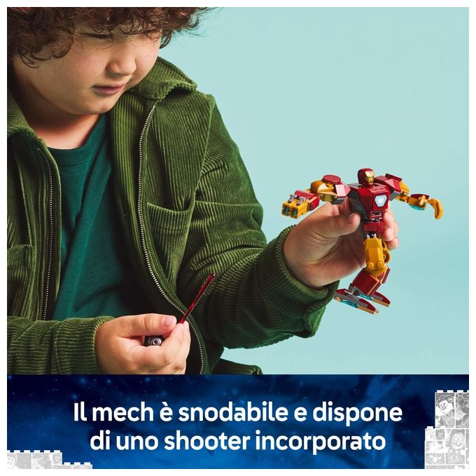 Lego Set 76307 Mech di Iron Man vs Ultron Marvel Super Heroes Assemblaggio Creativo per Fan e Collezionisti