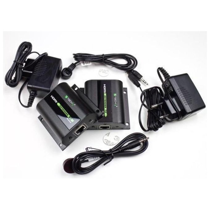 Techly Extender Hdmi Full Hd 3D IR su Cavo Cat.5E-6-6A-7 60m Autoregolato