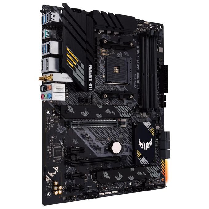 ASUS TUF Gaming B550-PLUS WiFi II Scheda Madre Gaming ATX, AMD B550, Socket AM4, DDR4, PCI 4.0, LAN Realtek 2.5Gb, WiFi 6 (802.11ax), 2xM.2, 6xSATA 6GB-s, 2xUSB 3.2 Gen 2, Aura Sync RGB, Nero