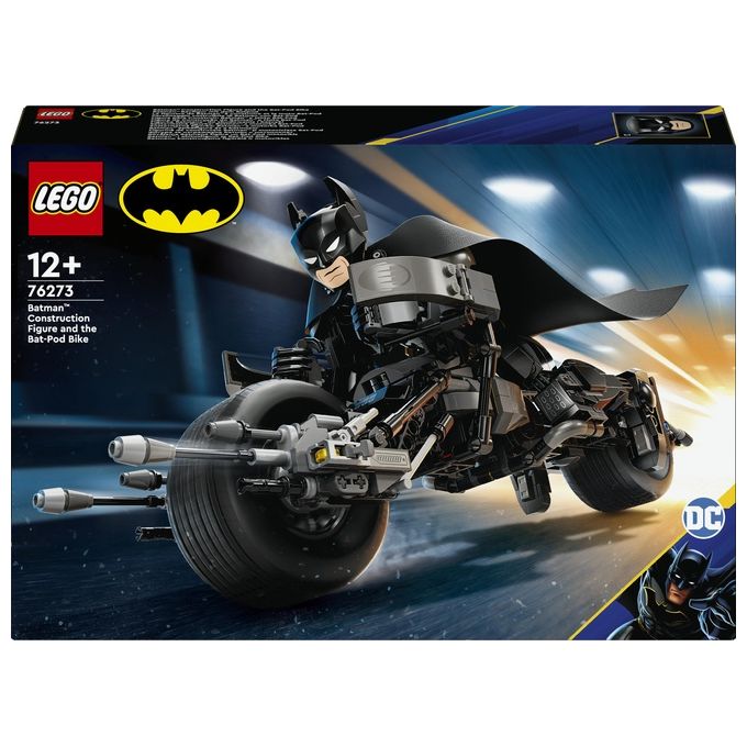 LEGO DC Il Personaggio Costruibile di Batman con Bat-Pod Moto e Action Figure Giocattolo da Il Cavaliere Oscuro da Costruire Regalo da Supereroi per Bambini Bambine e Adulti da Collezione 76273