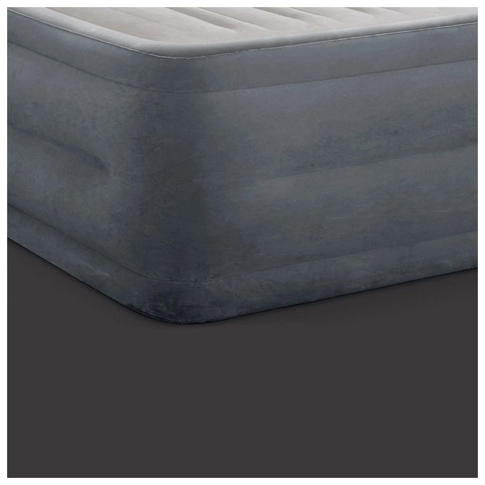 Intex Materasso Dura-Beam Comfort Plush Matrimoniale 152x203x56 Grigio per Piscine e Campeggio