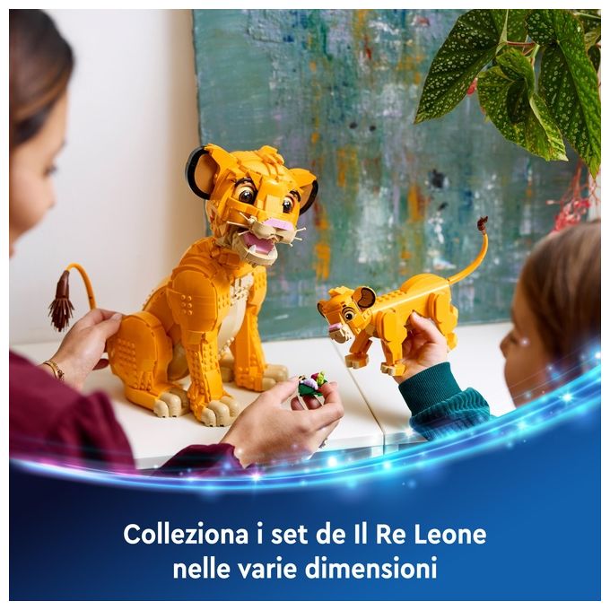 LEGO Disney Simba il Cucciolo del Re Leone Giochi di Fantasia per Bambini e Bambine da 6 Anni Personaggio Giocattolo Costruibile con Parti Snodabili dal Film d'Animazione Idea Regalo 43243