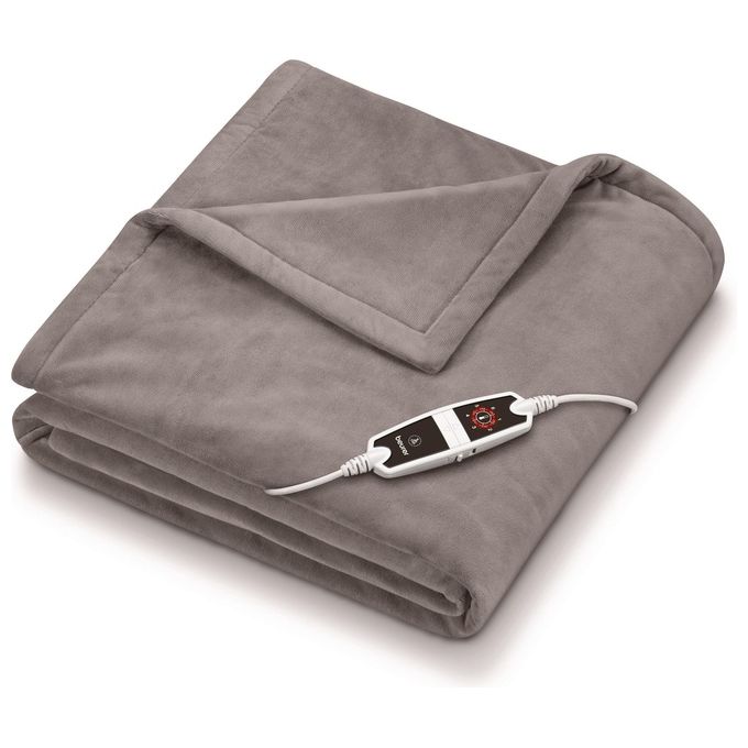 Beurer HD 150 XXL Taupe Termocoperta Elettrica Extra Morbida con Sei Livelli di Temperatura Regolabili e Disinserimento Automatico di Sicurezza Tortora