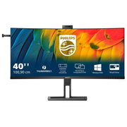 Philips 40B1U6903CH Monitor 40'' IPS Curvo 5K UHD 5120x2160 21:9 75Hz HDR10 Thunderbolt 4 Webcam 5MP Hub USB Docking colore Nero