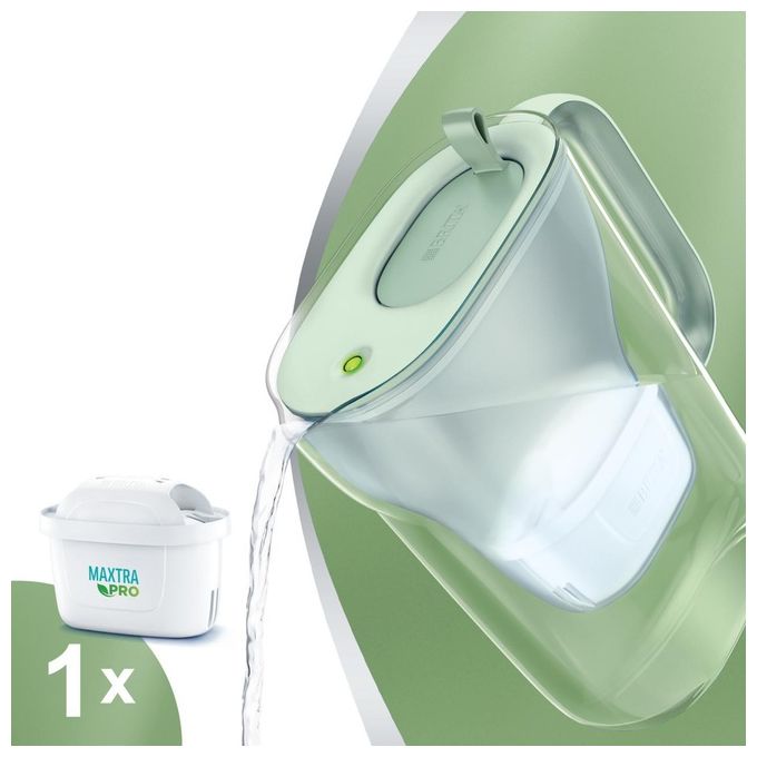 Brita Style Eco Glacier Blue Bottiglia per Filtrare l'Acqua 2.4 Litri