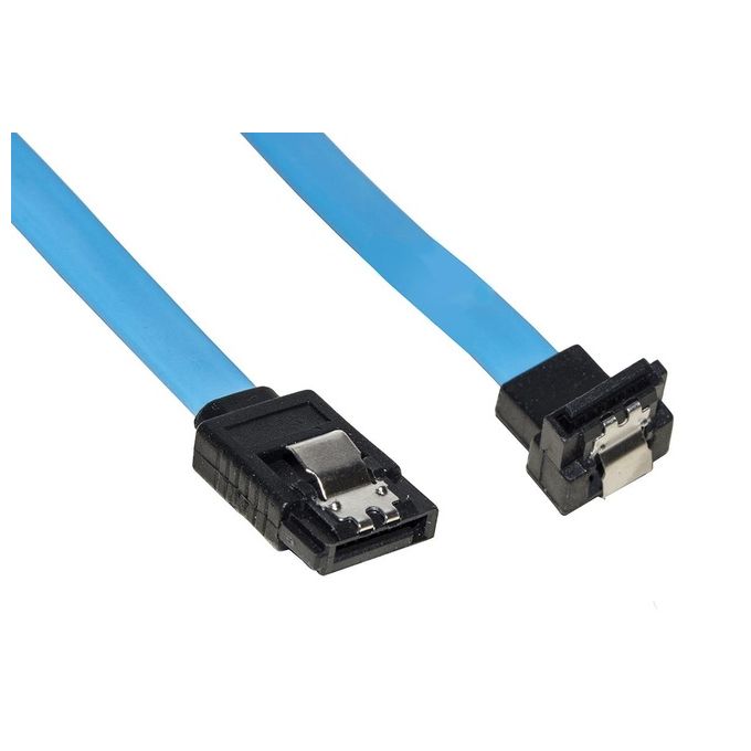 Link cavo interno sata III cm 30 connettore 90° con clip bloccaggio in metallo