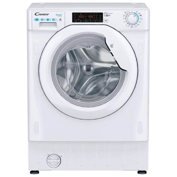 Candy CBDO485TWME-1-S Lavasciuga Carica Frontale da Incasso Classe energetica D (A+) Capacita' di carico 8-5 kg Centrifuga 1400 giri Wifi + NFC Partenza differita fino a 24h Motore Inverter