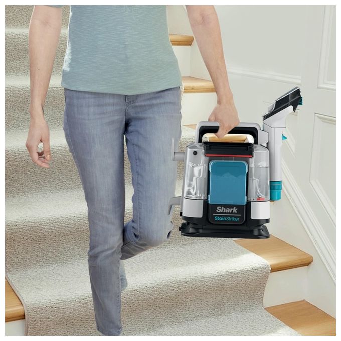 Shark StainStriker PX200EUT, smacchiatore portatile, 450 W, doppia soluzione detergente, tappeti e tappezzeria, animali domestici, 1,25 L