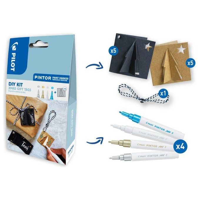 Pilot Set Fai da Te Kit Pintor Xmas Gift Tag