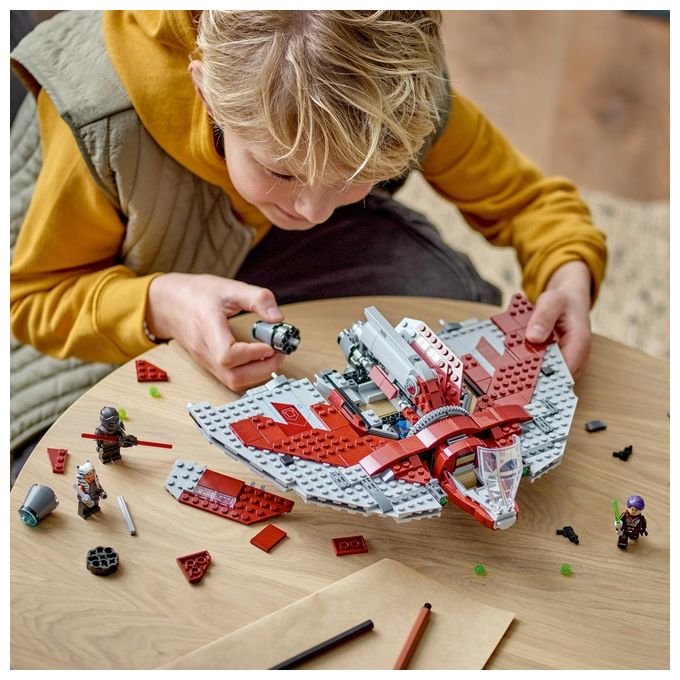 LEGO Star Wars 75362 Shuttle Jedi T-6 di Ahsoka Tano, Astronave Giocattolo con 4 Minifigure, Regalo della Serie Ahsoka