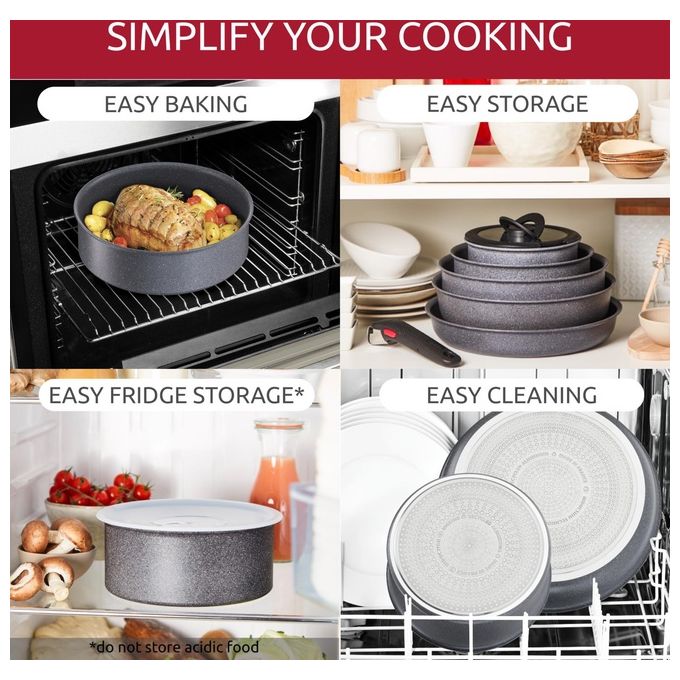 Lagostina Set Padelle Ingenio Green Grigio Mineralis