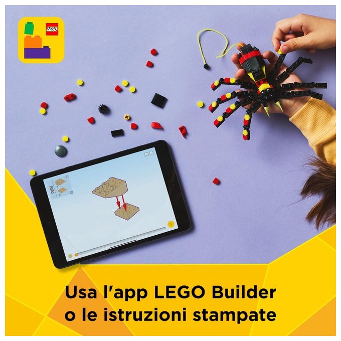 LEGO Set Animali Selvatici 31159 Ragno Trasformista Creator 3 in 1 Modellismo Creativo e Divertente per Appassionati di Costruzioni