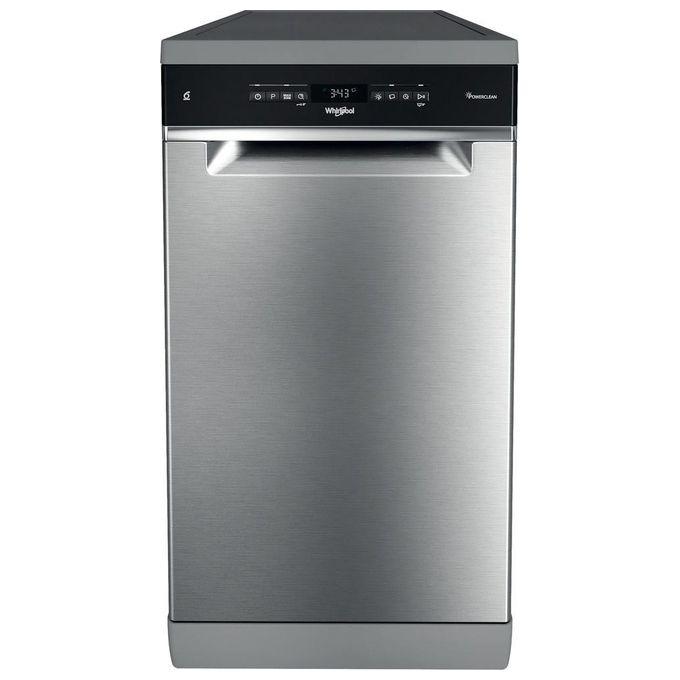 Whirlpool WSFO 3T223 PC X Lavastoviglie Slim Libera Installazione 10 Coperti Classe energetica E 10 Programmi Tecnologia Sesto Senso 45 cm Inox