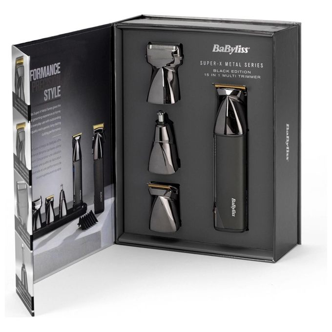 Babyliss Regolabarba Multi Trimmer Super X Metal Nero e Cromato