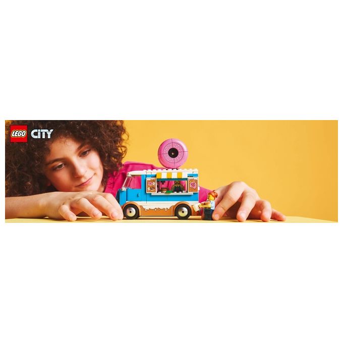 LEGO Furgone Ciambelle 60452 Gioco da Costruzione City Great Vehicles Divertimento Assembla Realistico ed Educativo per Bambini