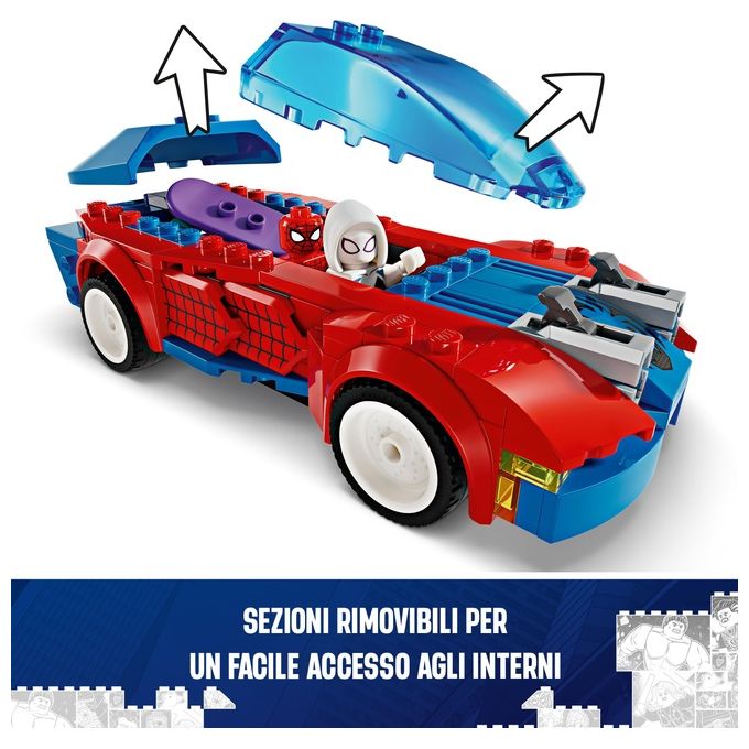 LEGO Marvel 76279 Auto da Corsa di Spider-Man e Venom Goblin, Gioco per Bambini di 7+ Anni, Veicoli Giocattolo dei Supereroi