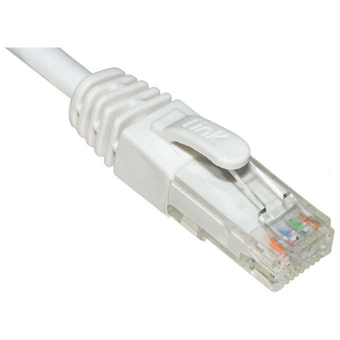 Link Cavo di Rete Categoria 6a Non Schermato Utp Awg24 Bianco Halogenfree 05mt
