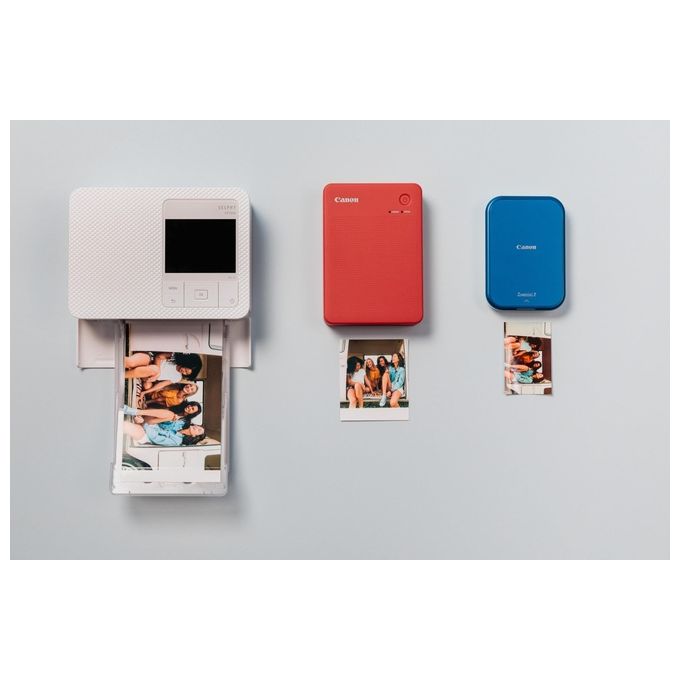 Canon Stampante portatile SELPHY QX20: per la stampa Wi-Fi direttamente dal tuo dispositivo smart. Stampa a sublimazione 2 formati di stampe con adesivo rimovibile e ricarica USB-C - Bianco