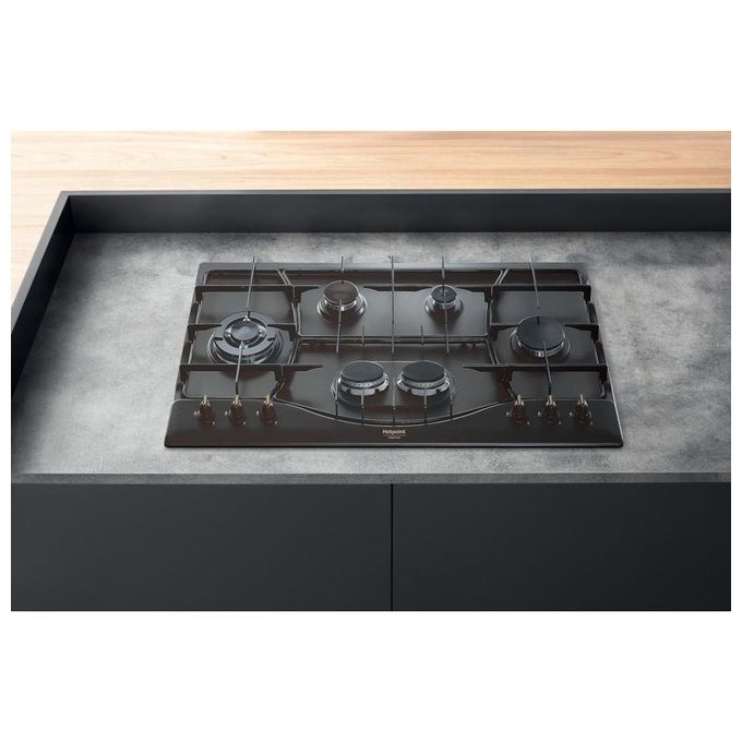 Hotpoint Ariston PHN 960MST (AN) R-HA Piano Cottura a Gas 6 Zone 90 cm Nero
