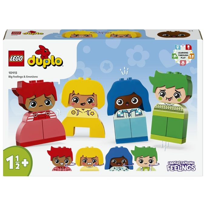 LEGO DUPLO 10415 Forti Sentimenti ed Emozioni, Giochi per Bambini da 1.5 Anni Impilabili con 23 Mattoncini e 4 Personaggi