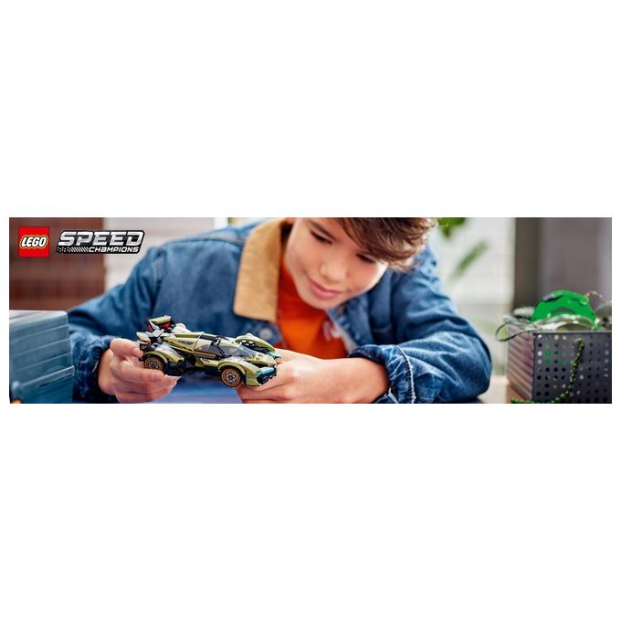 LEGO Speed Champions Super Car Lamborghini Lambo V12 Vision GT Macchina Giocattolo per Bambini da 10 Anni Modellino di Auto da Costruire con Minifigure del Pilota Idea Regalo da Collezione 76923