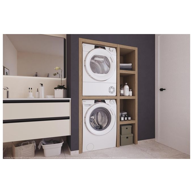 Candy RapidÓ ROE H8A3TSEX-S Asciugatrice a pompa di calore 8Kg Classe A+++ motore Inverter Easy case Kilo detector programma lana controllo remoto bianco  596x611x850