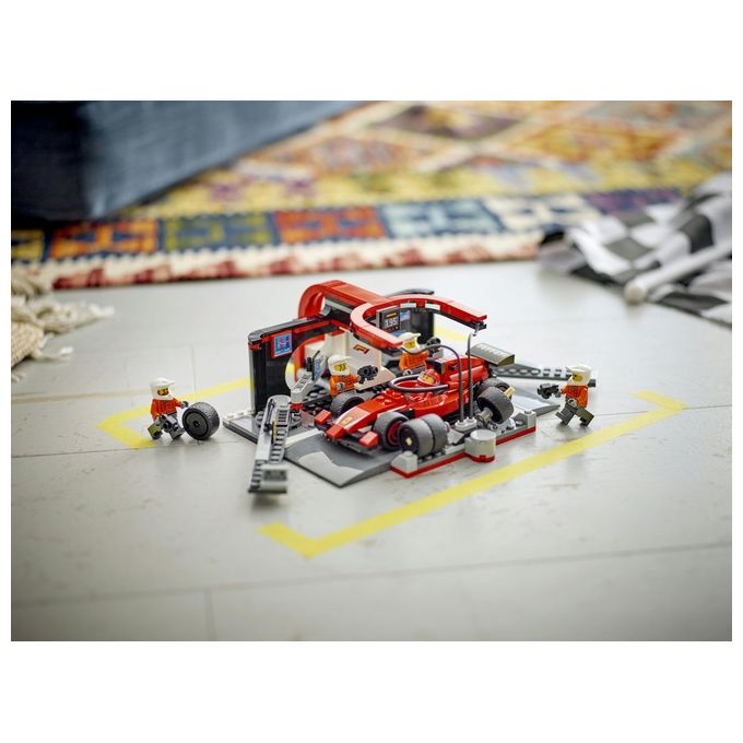 Lego 60443 City Formula 1 Set da Costruzione Pit Stop e Meccanici con Monoposto Ferrari F1 322 Pezzi 5 Minifigure eta' 6+