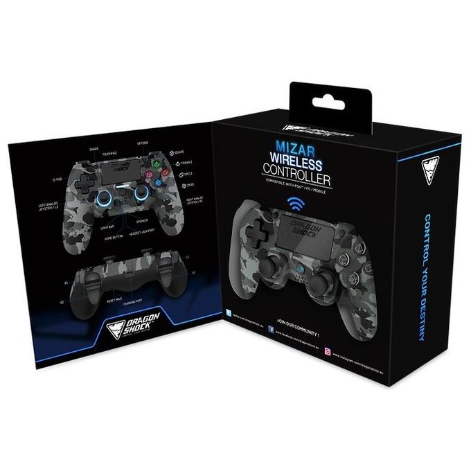 Dragon Mizar Wireless Grey Camo per PlayStation 4