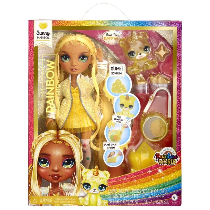 MGA Bambola Rainbow High Classic Rainbow Fashion Doll Sunny Yellow