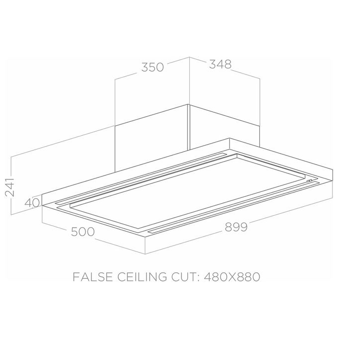 Elica PRF0142094A CLOUD SEVEN IX-A-90 Cappa a Soffitto Classe energetica A 3 Velocita' Aspirante 90 cm Inox