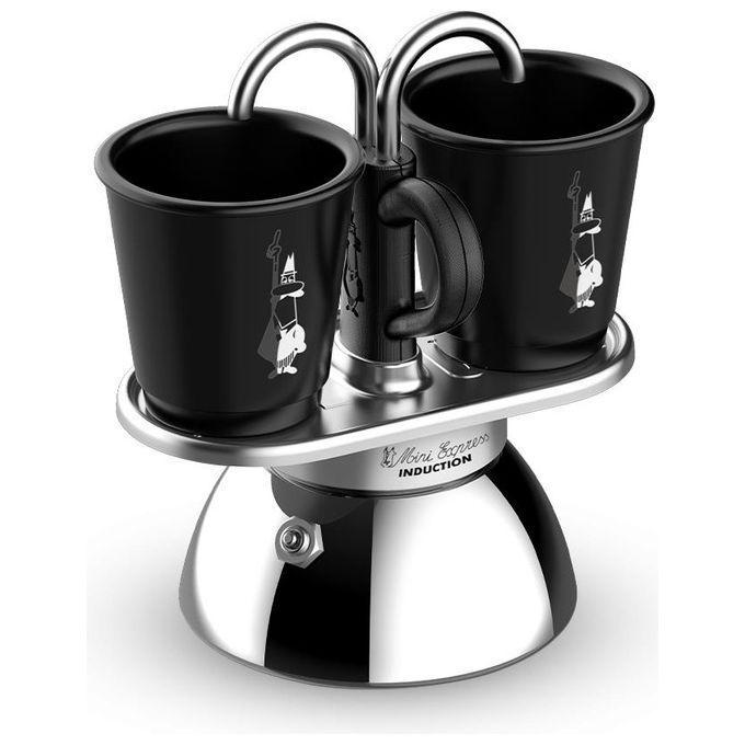 Bialetti Mini Express Induction Caffettiera Alluminio-Nero 2 Tazze