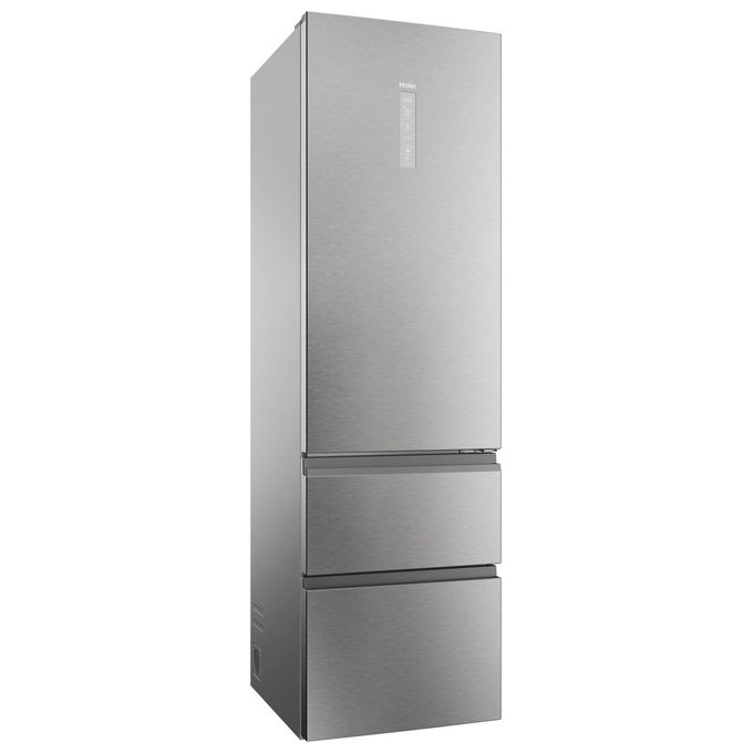 Haier HTW5620DNMG Frigorifero combinato 3D 60 Serie 5 Libera installazione 414 litri 3 porte No Frost Luce Led Classe D Silver