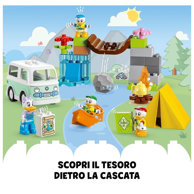 LEGO DUPLO Disney Topolino e i Suoi Amici 10997 Avventura in Campeggio con Camper Giocattolo e Paperina, Giochi per Bambini 2+