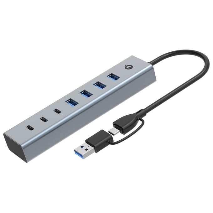 Conceptronic HUBBIES20G Hub di Interfaccia Usb 3.2 Gen 1 (3.1 Gen 1) Type-c 5000 Mbit-s Grigio