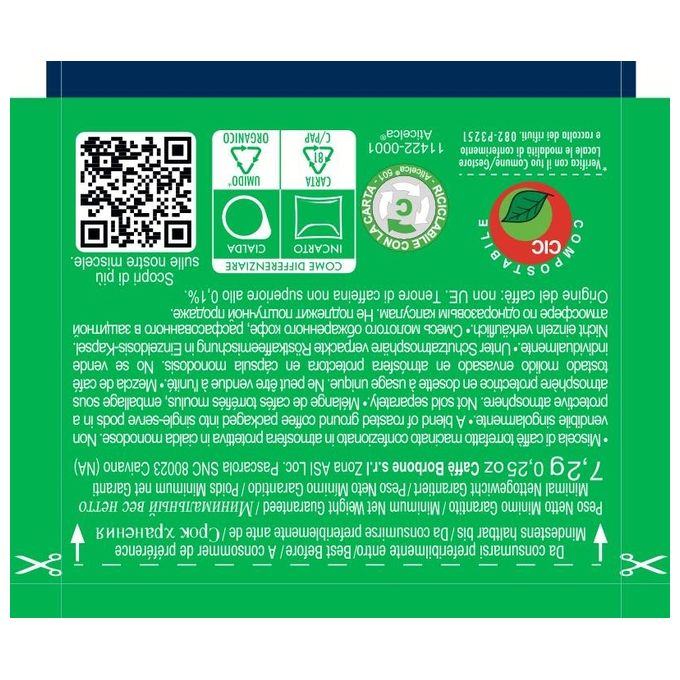 Caffe Borbone cialde decaffeinato ESE 44mm miscela dek 50 pezzi compatibile