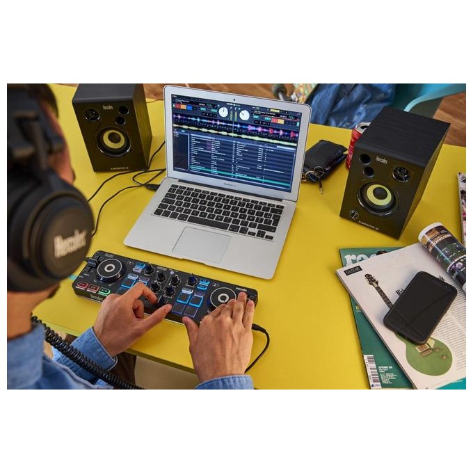 Hercules DJ STARTERKIT Kit Completo Lite per Pc-Mac Nero-Bianco