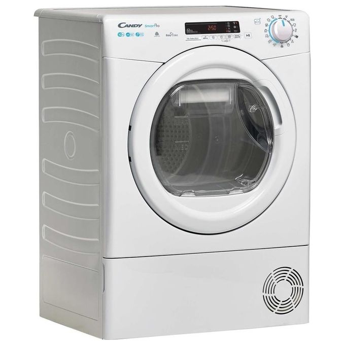 Candy Smart Pro CSOE H10A2DE-S – Asciugatrice a Pompa di Calore 10 kg, Classe A++, Cicli Rapidi e Controllo Remoto Wi-Fi, Funzione Easy Iron, (H85×L59,6×P60,7 cm), Bianco