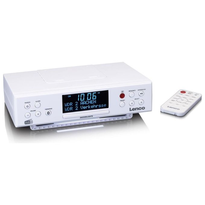 Lenco KCR-190 Radio CD Bluetooth Bianco