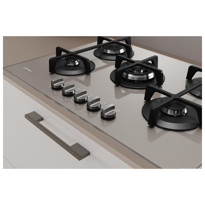 Indesit ING 72T-TD Piano Cottura a Gas 5 Zone High Power Flame 73 cm Marrone