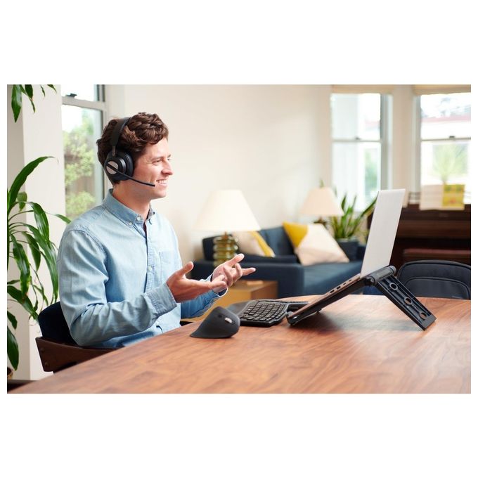 Kensington K83452WW Cuffie over-ear Bluetooth H3000 Cancellazione Rumore Attiva con AI Durata Batteria 60 h Connessione Bluetooth 5.2 colore Nero