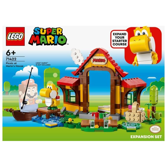 LEGO Super Mario 71422 – Picnic a Casa di Mario, Set di Espansione 259 Pezzi con Personaggi di Mario, Yoshi e Goomba, Eta' 6+
