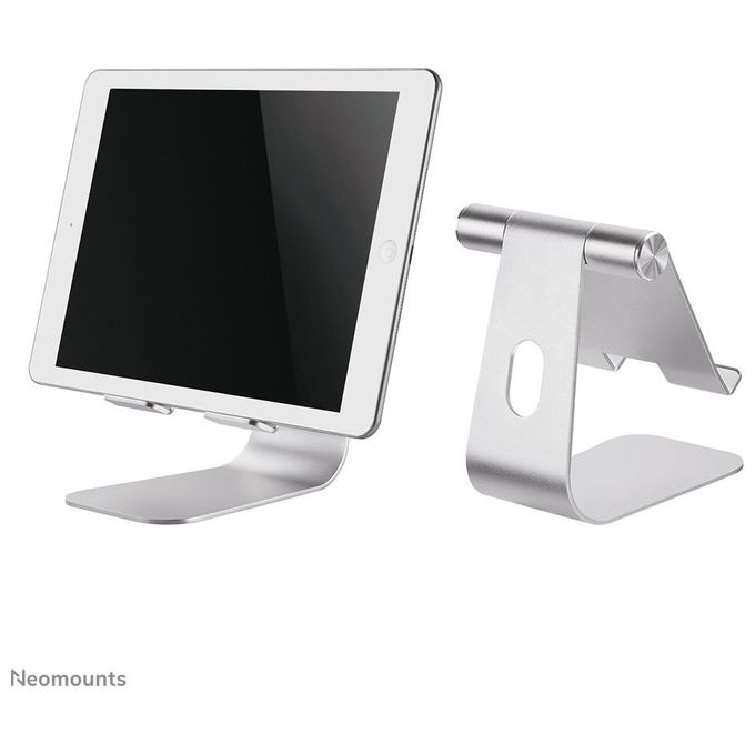 Neomounts DS15-050SL1 Supporto per Tablet Universale fino a 11'' Inclinazione Regolabile 0 - 90° Gestione Cavi Colore Argento