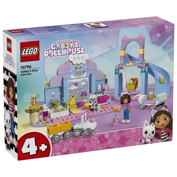LEGO 10796 LEGO Gabby's Dollhouse Asilo Gatto-Orecchio di Gabby Set da Costruzione con Personaggi Animali e Accessori 165 Pezzi colore Multicolore