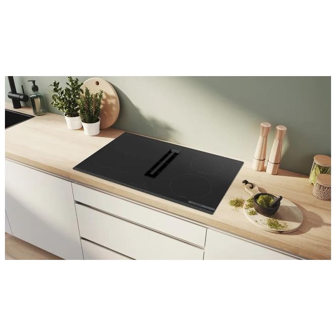 Bosch Serie 4 PVS831B16E Piano a induzione con cappa integrata 80 cm senza profili