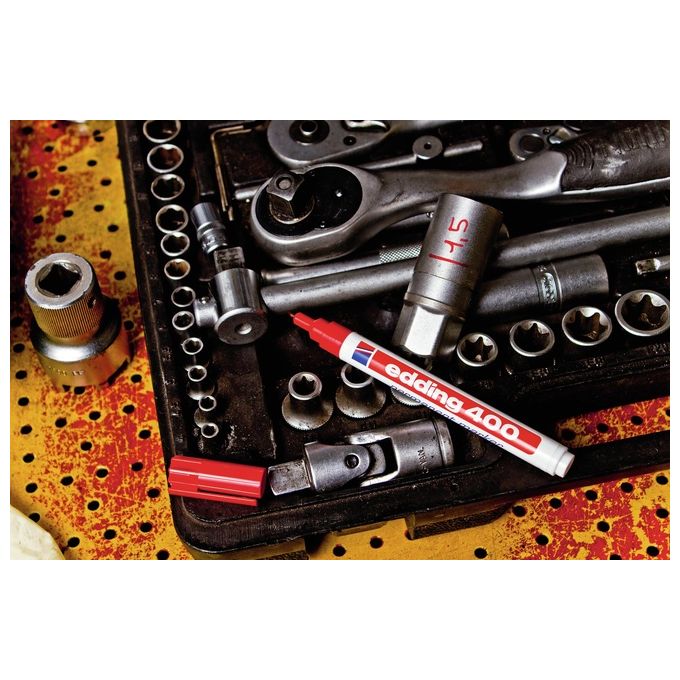 Edding 4-400001 Marcatore Permanente 400 Punta Conica 1mm Nero