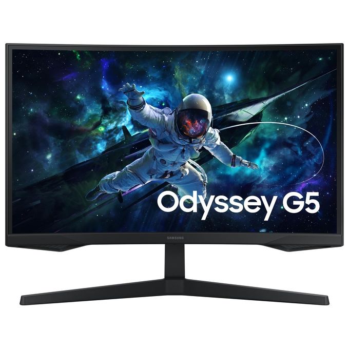 Samsung Monitor Gaming Odyssey G5 (S27CG554) Curvo (1000R) 27'' 2560x1440 (WQHD 2K) HDR10 VA 165 Hz 1 ms (MPRT) FreeSync HDMI Display Port Ingresso Audio Flicker Free Eye Saver Mode