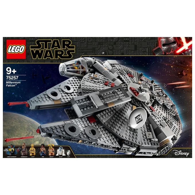 LEGO 75257 Star Wars Millennium Falcon Giocattolo da Costruire con 7 Minifigure e 1353 Pezzi colore Nero